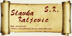 Slavka Kaljević vizit kartica